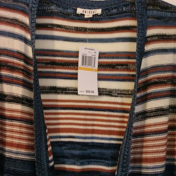 ONEHART Juniors acrylic multi-color knit Cardigan - Picture 7 of 7